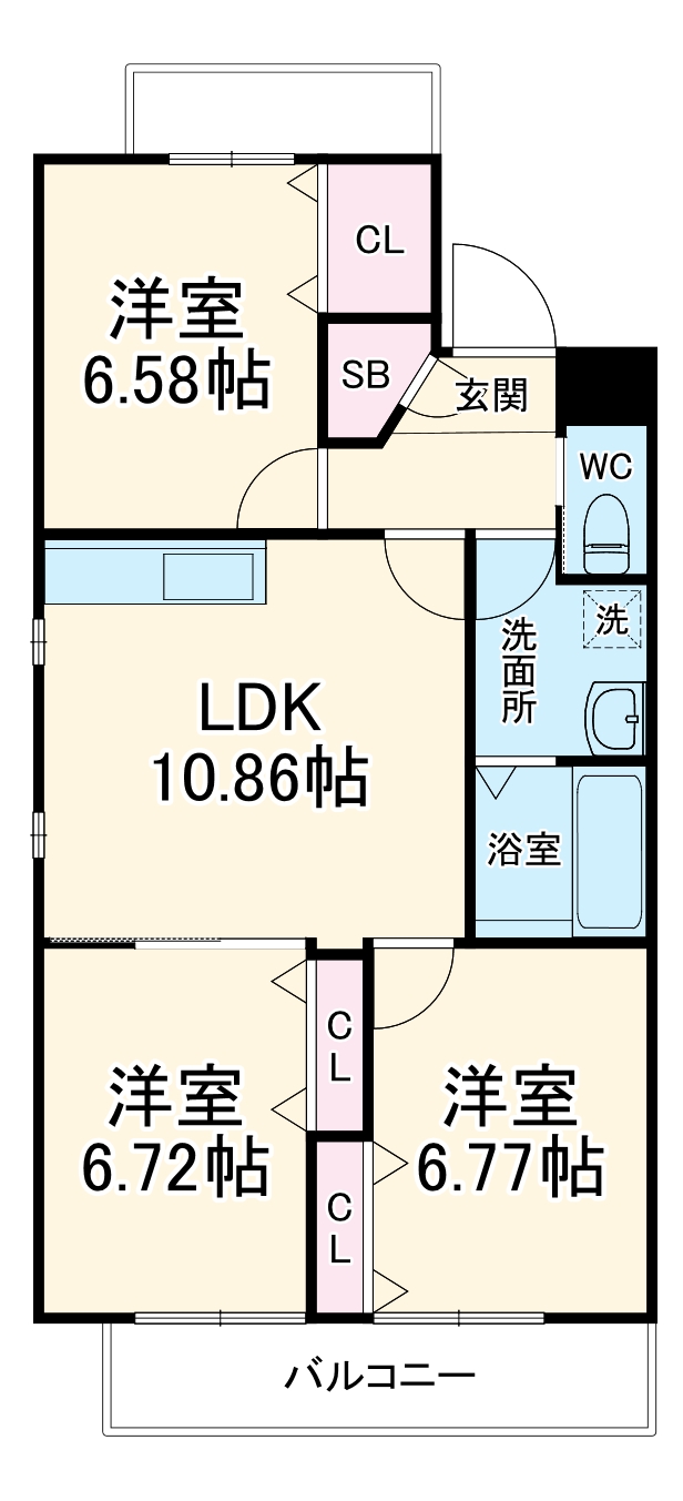 プルメリア与野の間取り