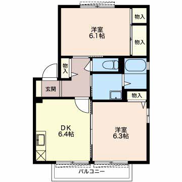 グランドールAKI Aの間取り