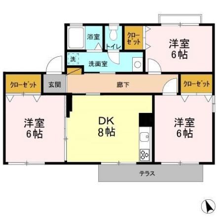 ウィステリアおゆみ野 A・B・Cの間取り