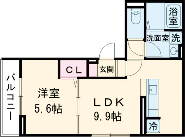 Dフラット東平山 B棟の間取り