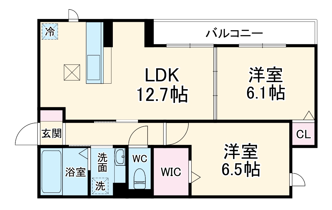 シャルマン・ソフィア・301号室の間取り