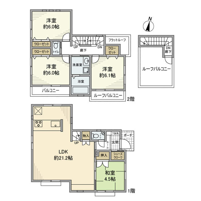 美しが丘西戸建の間取り