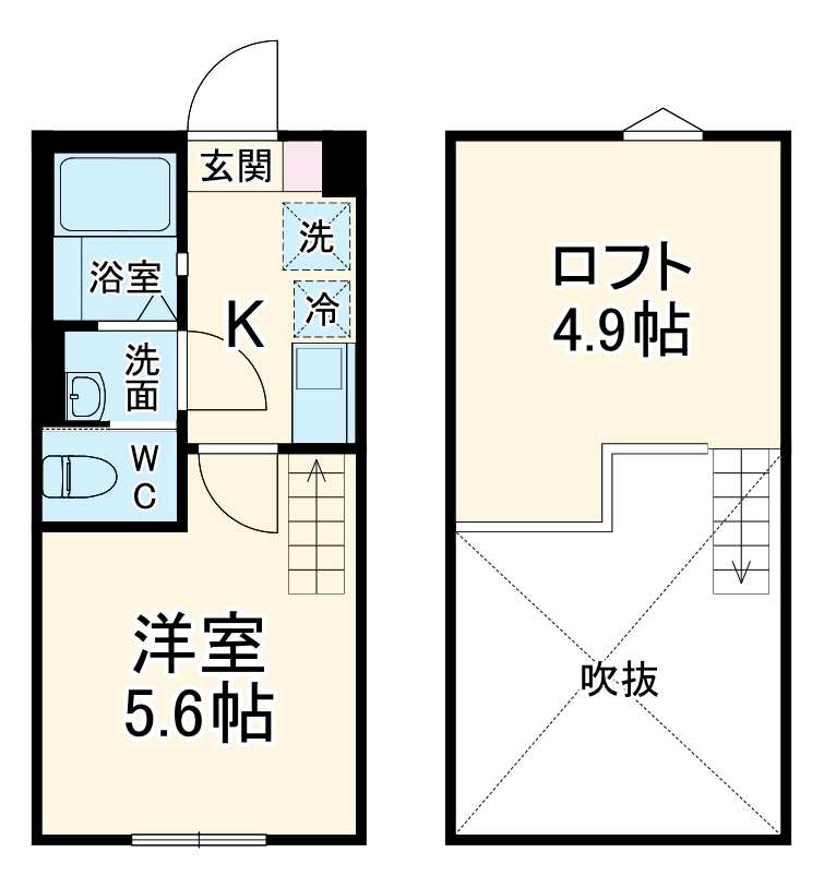 ＦＬＡＴ　ＳＥＹＡ・203号室の間取り
