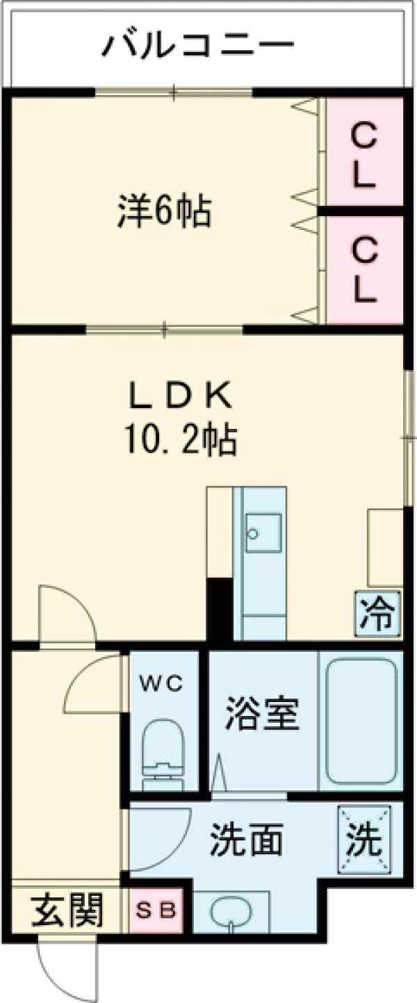 シャルレ15番館の間取り