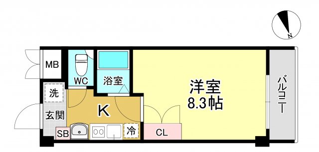 シャンヴェルジェ豊中Ⅰの間取り