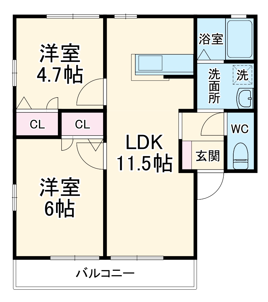 ルミエールAの間取り