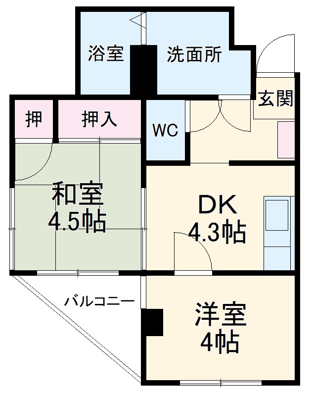 新宿マンションの間取り