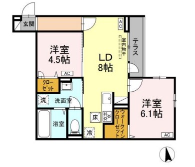 D-ROOM下連雀の間取り
