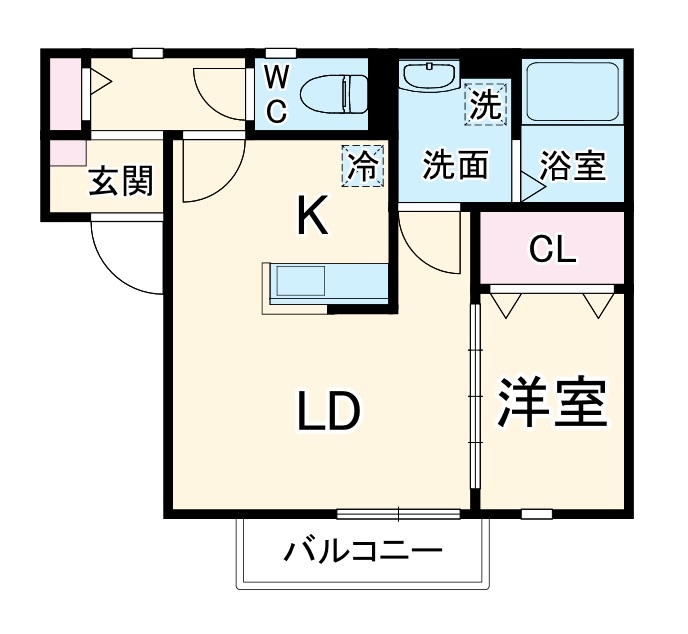 ルミエール・201号室の間取り