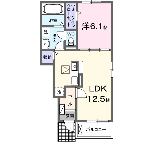 ラル　Ｂ・01020号室の間取り