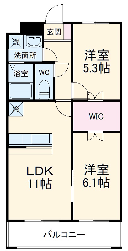 アンソレイユルーナ宮下の間取り