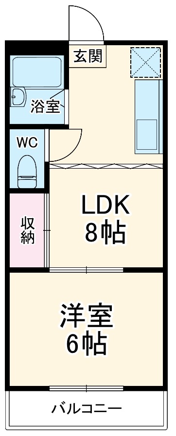 第3磯部コーポBの間取り