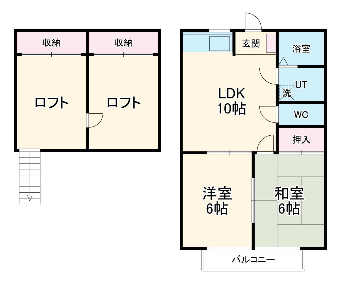 コーポラスノベルティBの間取り