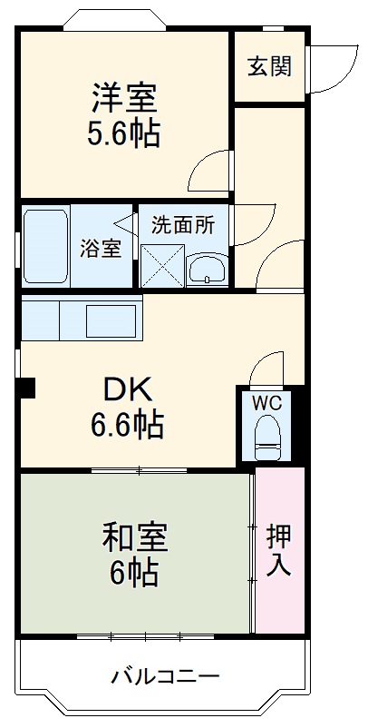 鈴の木ハイツCの間取り