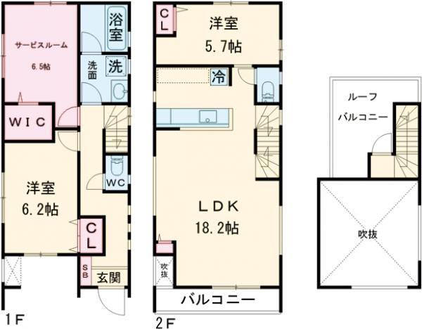 深沢戸建の間取り