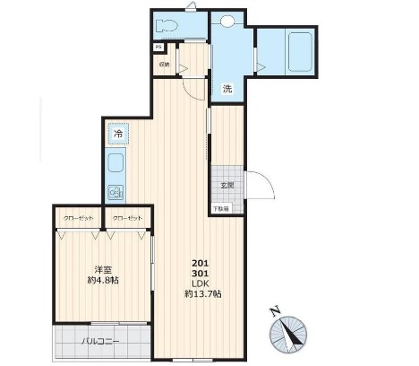 カーサカルダ大崎の間取り