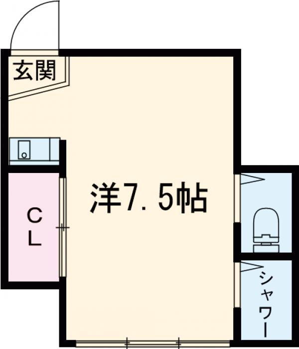 北野方荘B棟の間取り