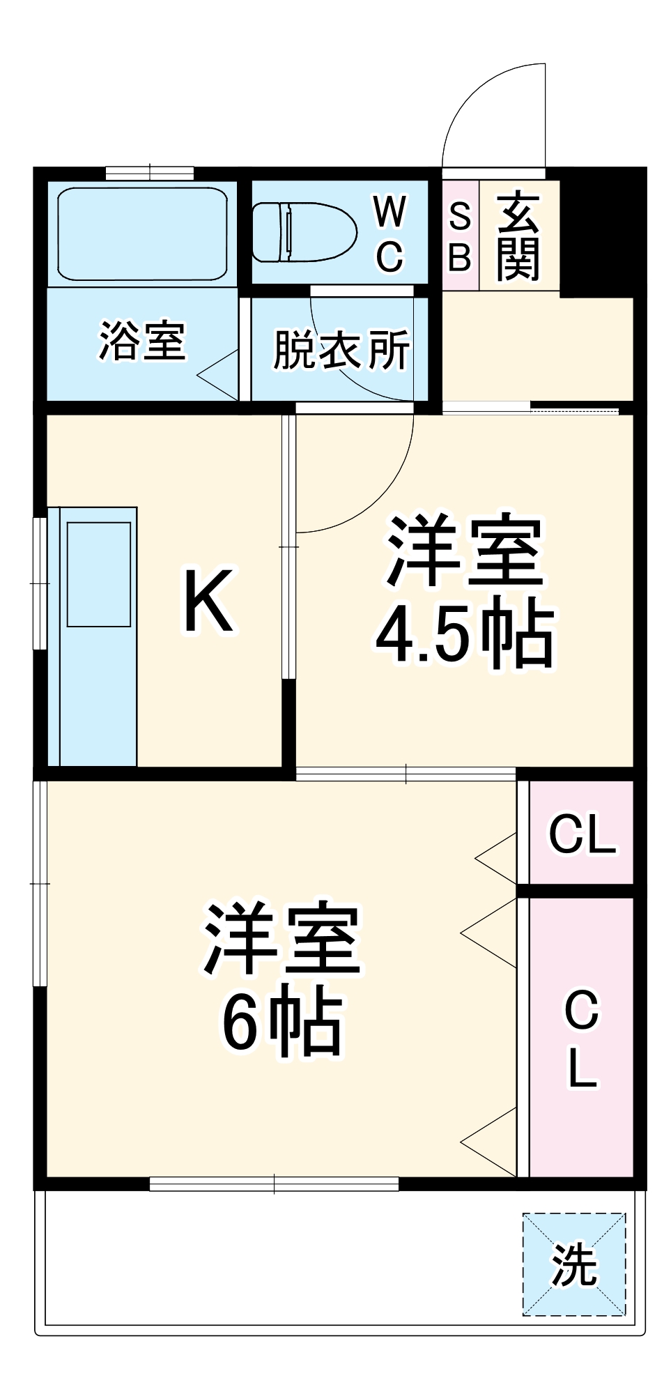 ダイアモンドフラットの間取り