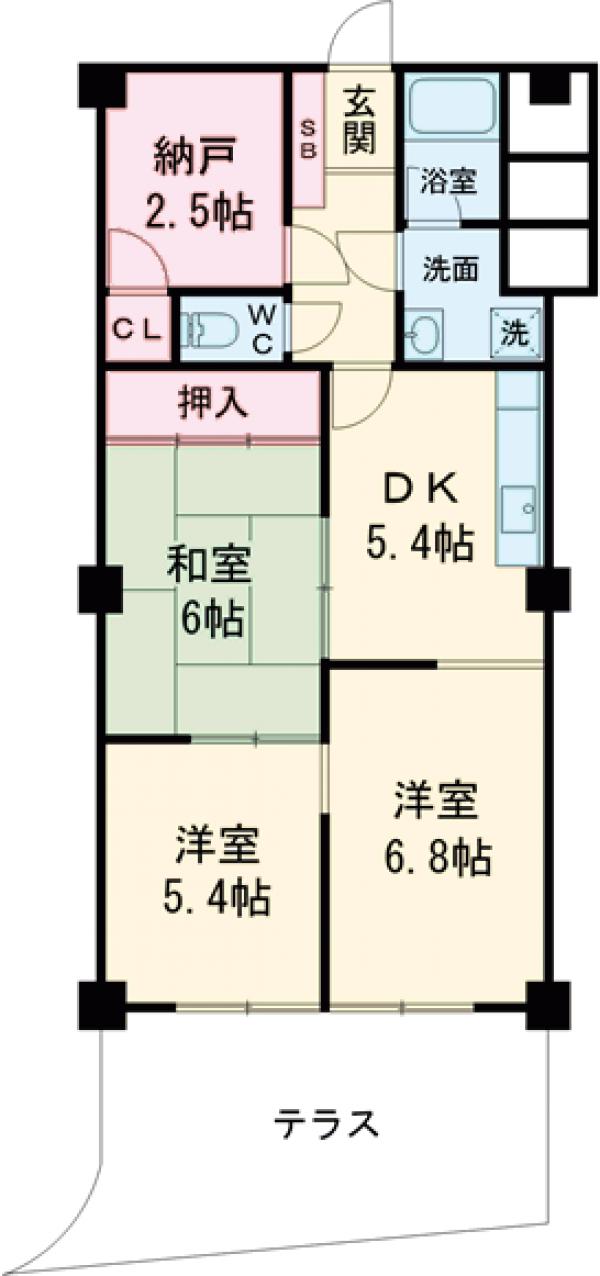 豊栄平町マンションの間取り