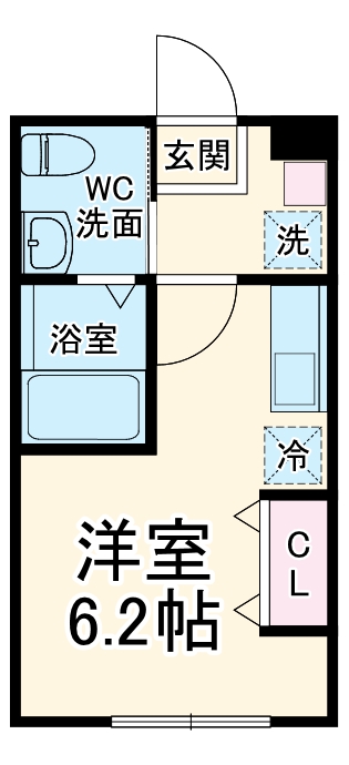 ハーミットクラブハウス二俣川Ⅲの間取り