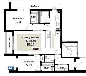 グランフォルトゥーナ久我山の間取り