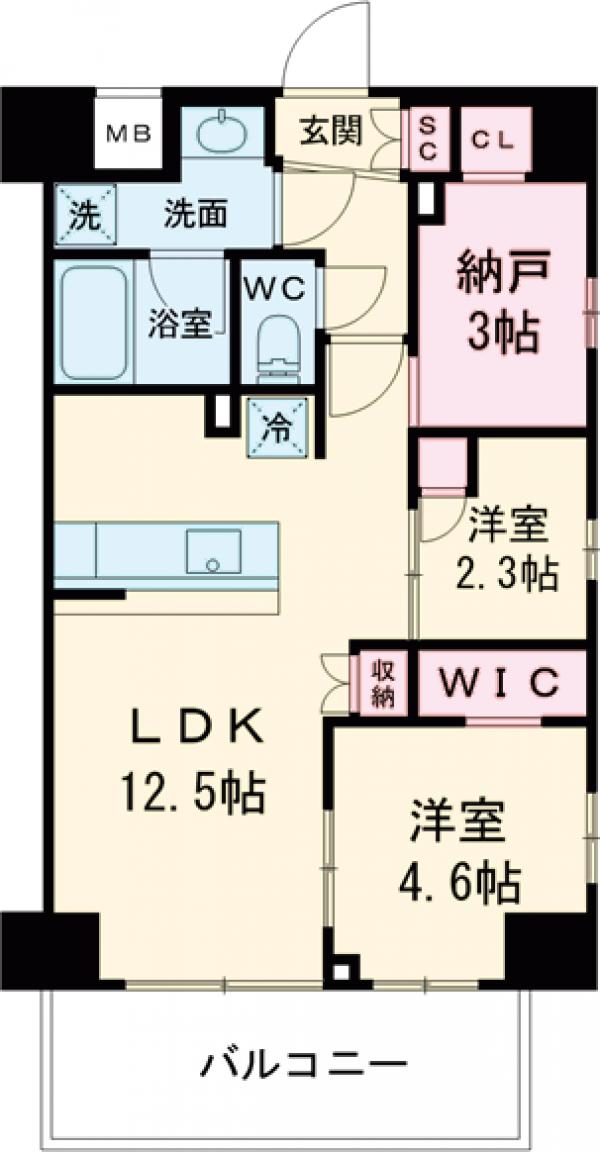 コンフォリア東葛西・707号室の間取り