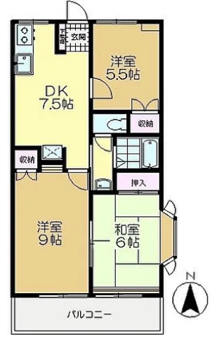 大崎台長澤マンションの間取り