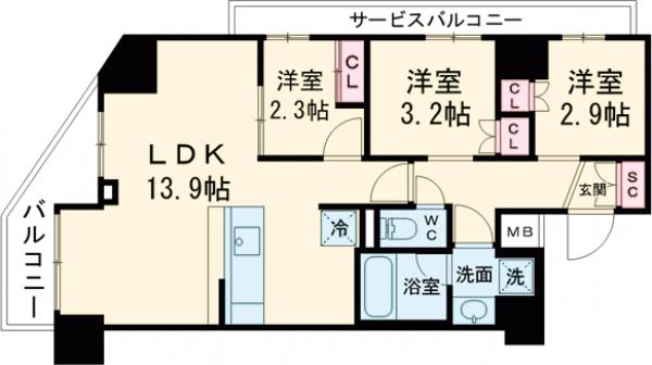 コンフォリア東葛西の間取り