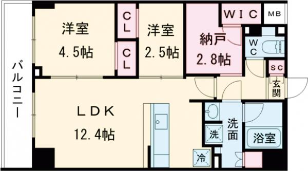 コンフォリア東葛西・206号室の間取り
