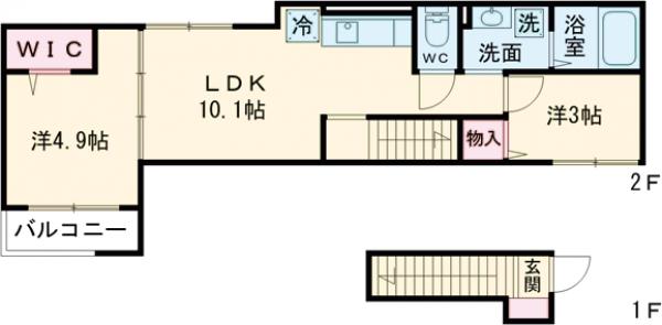 セレスティア堀切・203号室の間取り