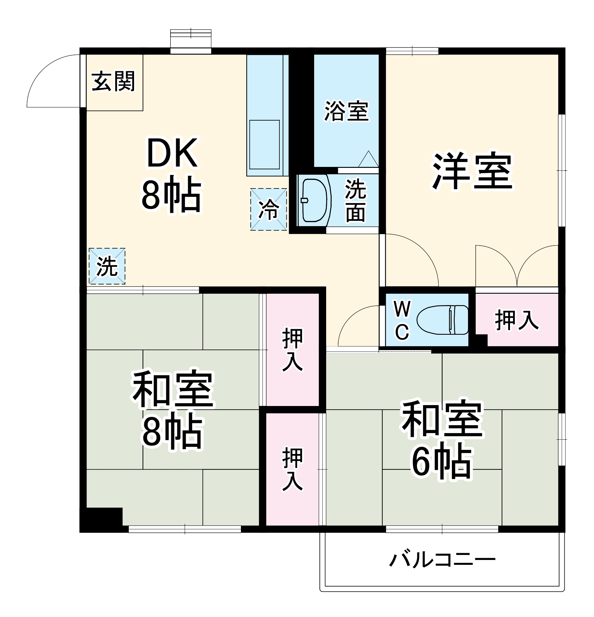 東習ハイツの間取り