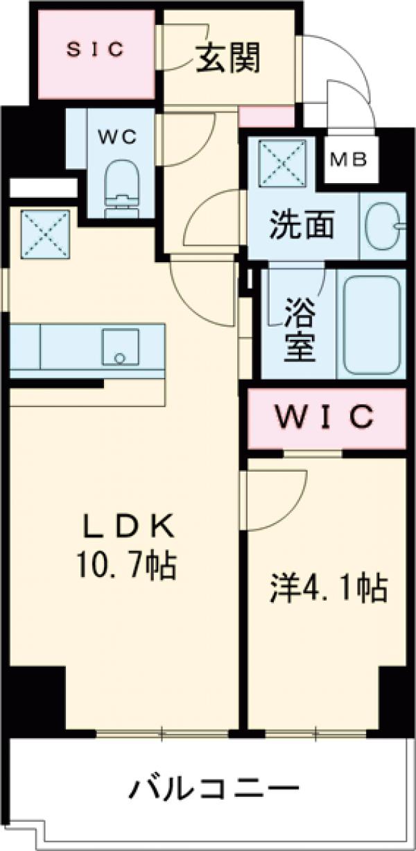 シーズンフラッツ本所吾妻橋・601号室の間取り