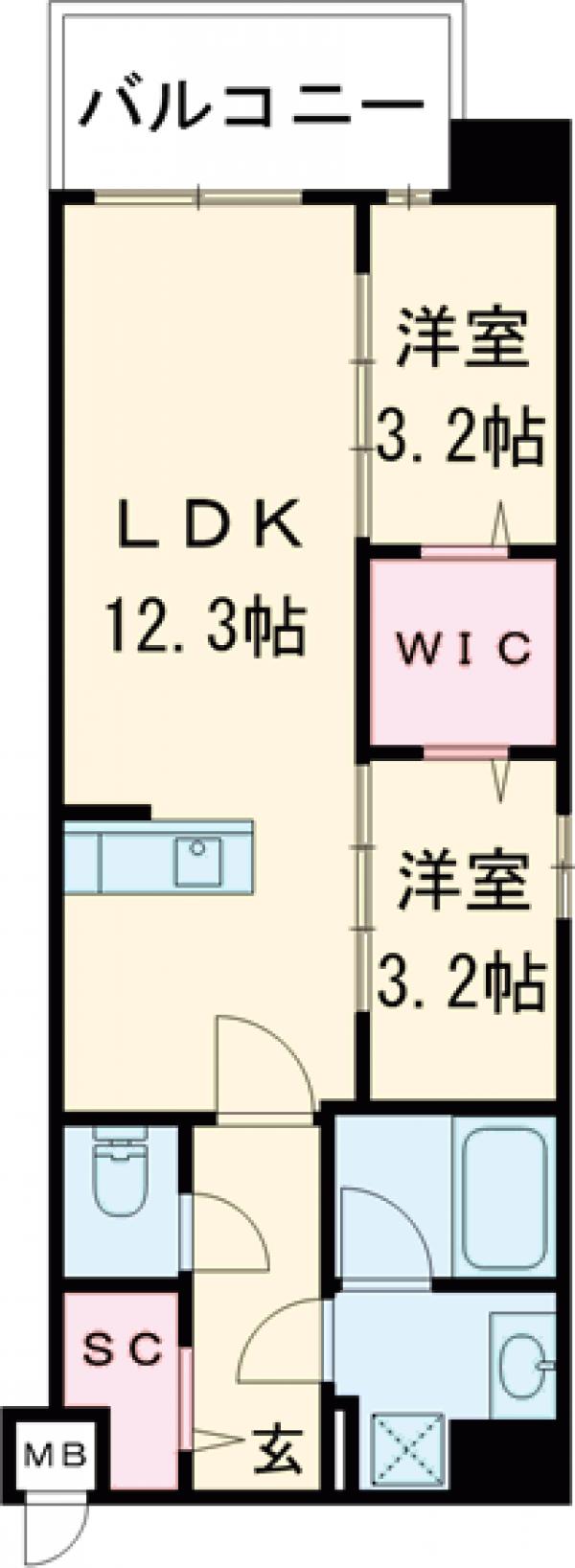 MODERN PALAZZO六本松noblesseの間取り