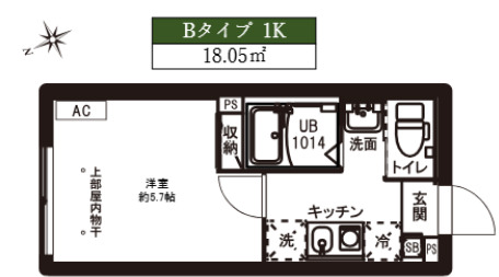 レピュア駒込レジデンス・202号室の間取り
