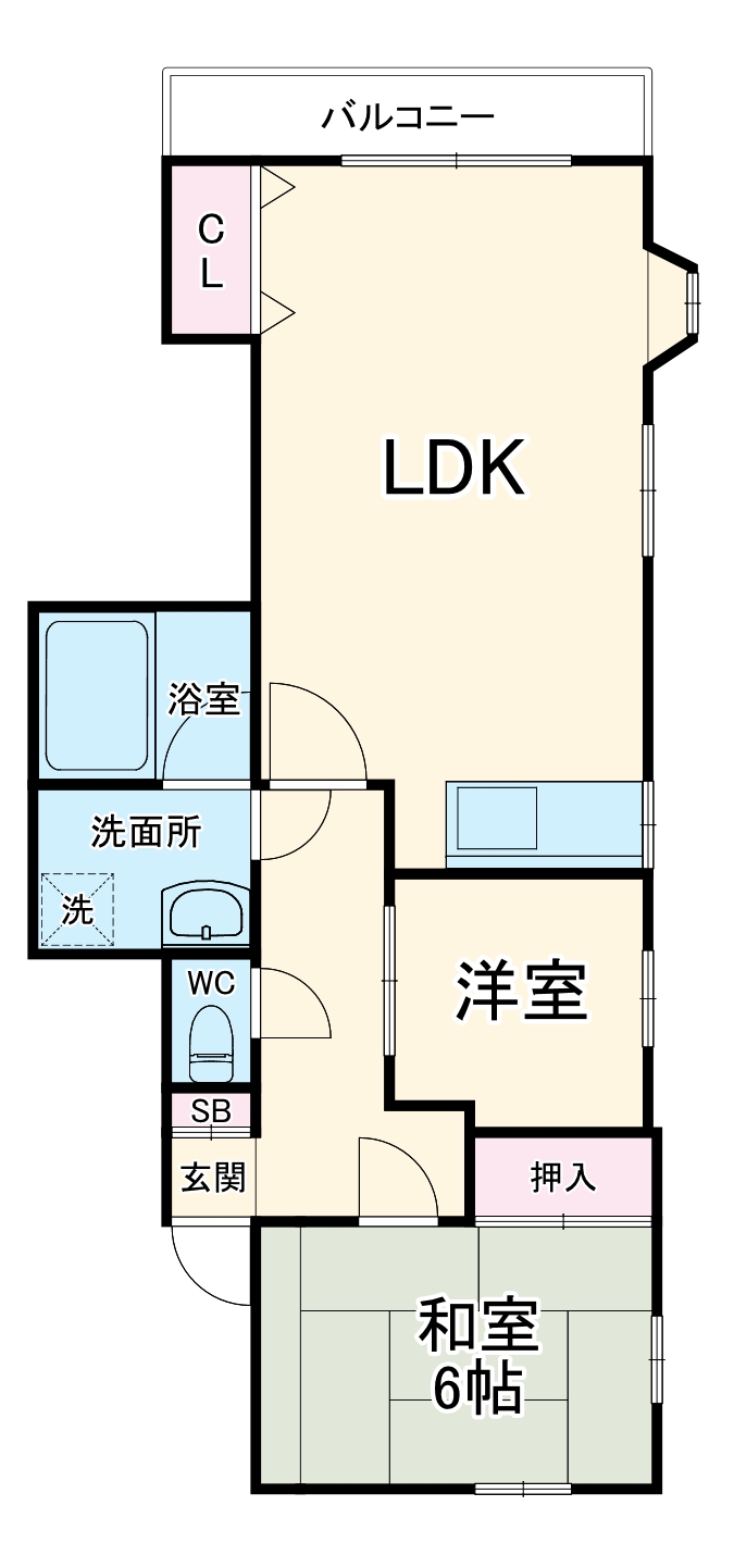 サン大川の間取り