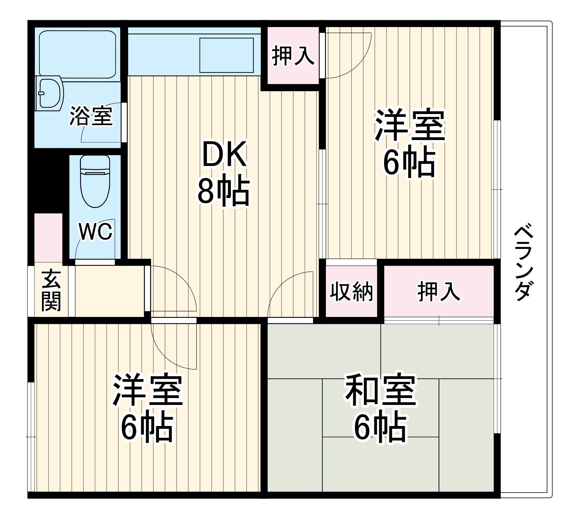 石垣ハイツの間取り