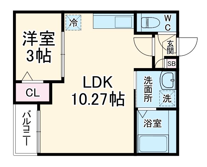 Ｊａｃｋ　ａｓａｈｉⅠ・202号室の間取り