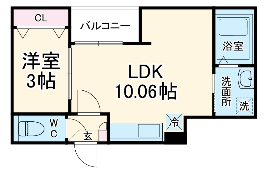 Ｊａｃｋ　ａｓａｈｉⅡ・102号室の間取り
