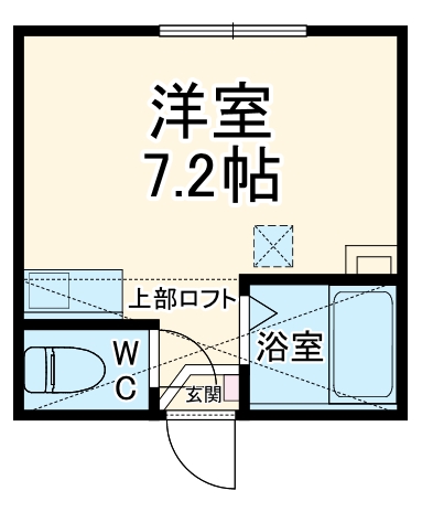ユナイト山手ヴィットーリオ・202号室の間取り