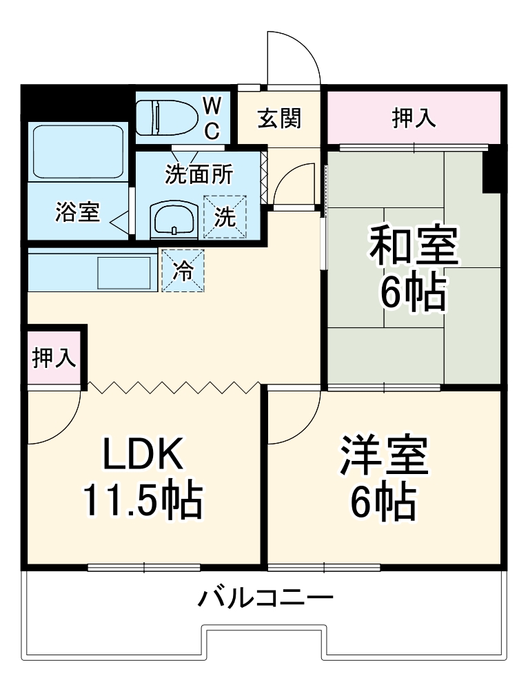 サンパーク大鐘Ⅲの間取り