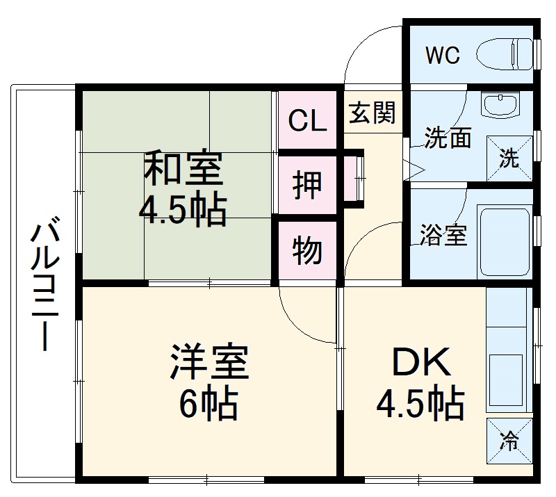 コーポレート北栄の間取り