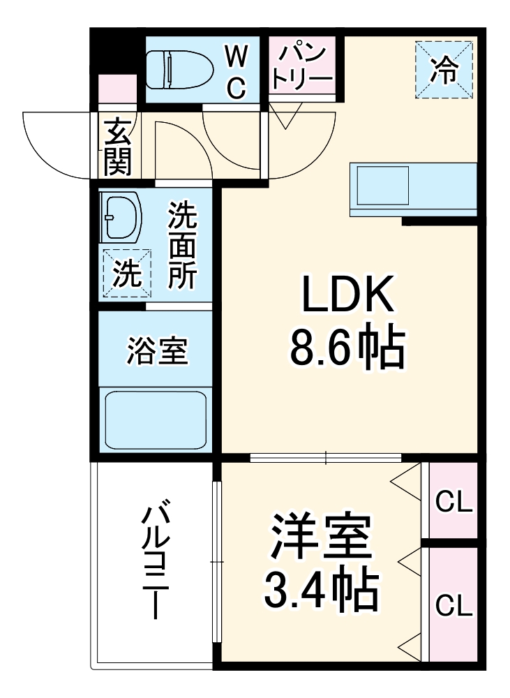 エステイトE南花長町の間取り