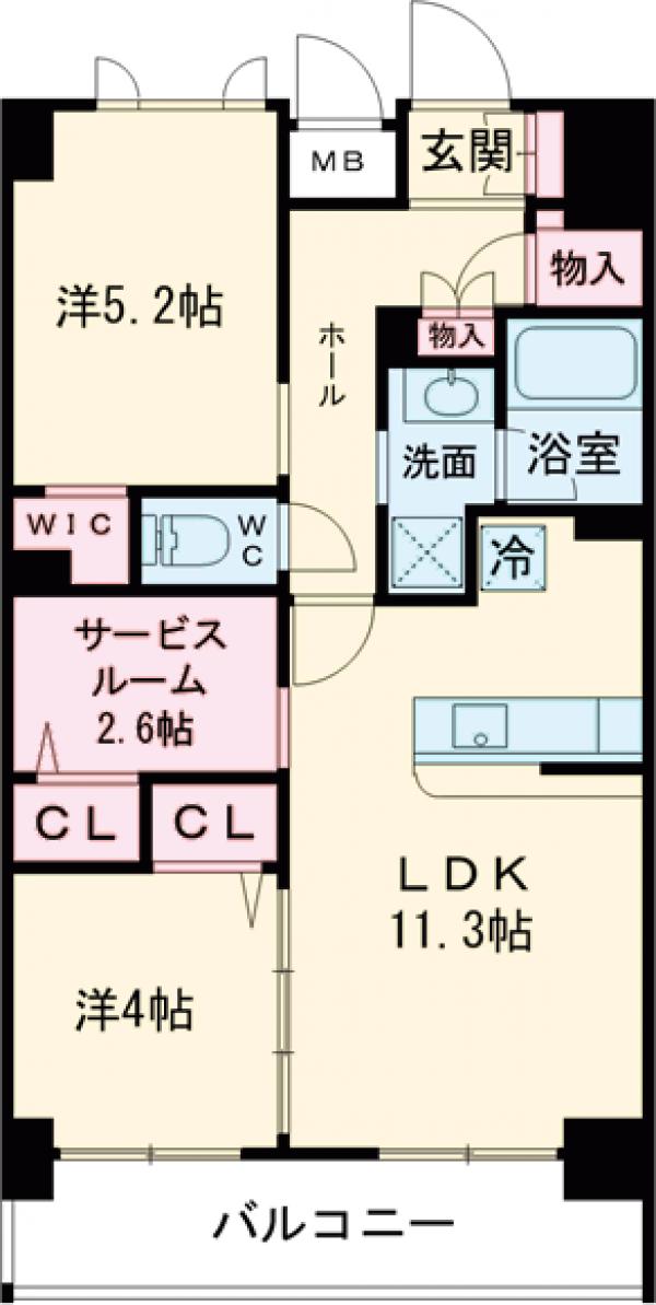 ワンルーフレジデンス台東根岸・1402号室の間取り