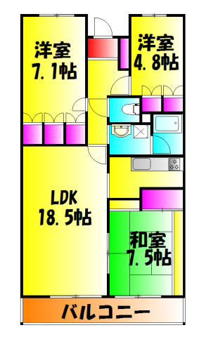 アーバンディラわらびの間取り