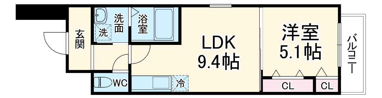 フジパレス出来島Ⅲ番館の間取り