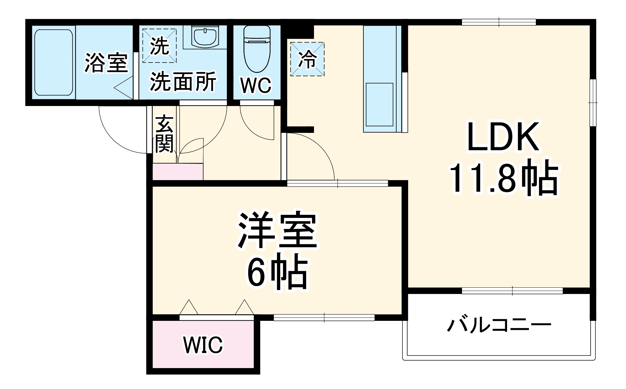 ココフォレスト・102号室の間取り