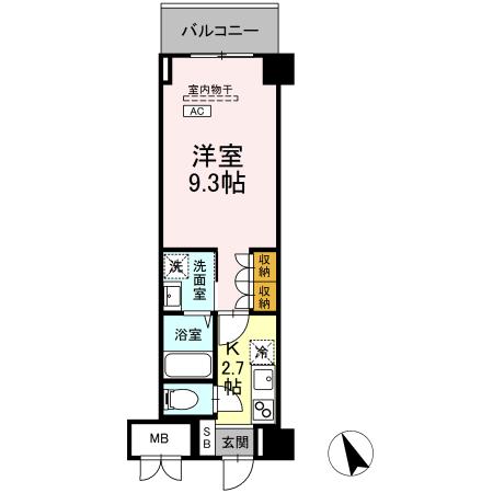 サンジョイアゼロ・221号室の間取り