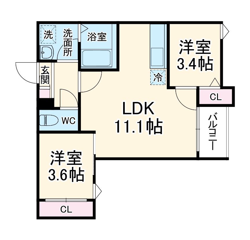 REGALESTサンメゾン新瑞橋の間取り