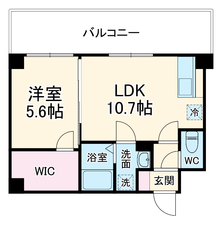 コネクトパークヒルズ南初富・401号室の間取り