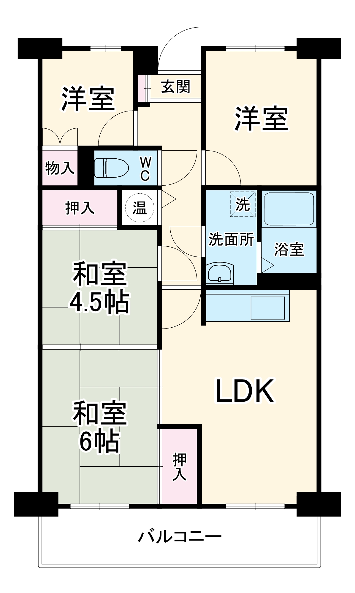 ライオンズマンション厚木の間取り